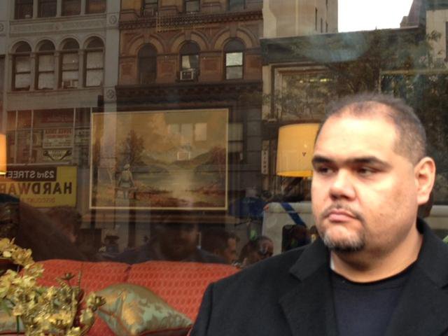 A guard outside Housing Works