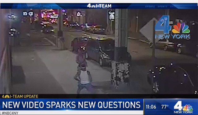 The surveillance video shows Ritchard Blake and Thavone Santana talking before the shooting