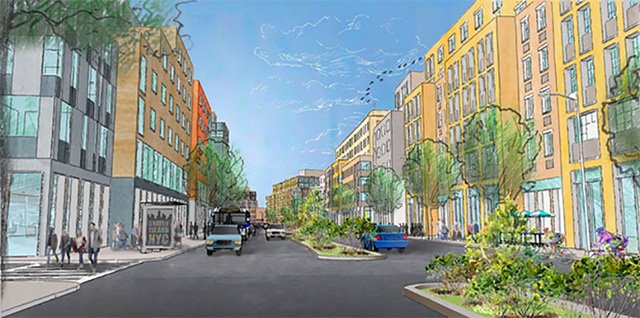 The city's vision for Bay Street after a June rezoning.