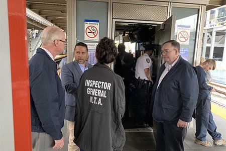 MTA Inspector General Carolyn Pokorny and other MTA employees