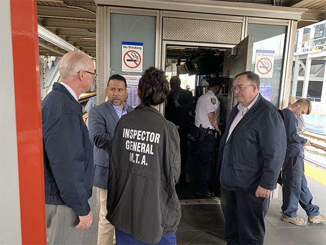 MTA Inspector General Carolyn Pokorny and other MTA employees
