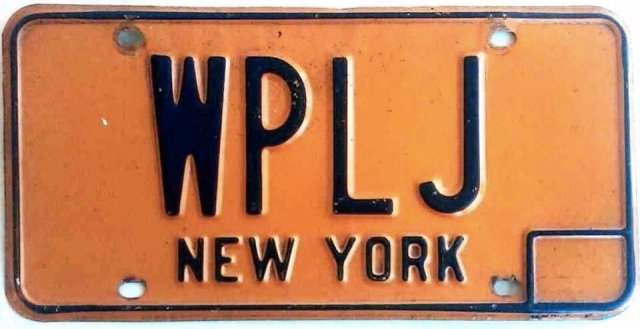 Frank D'Elia shared this image of WPLJ DJ Jimmy Fink’s License Plate