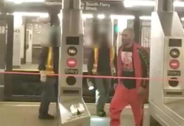 Still from surveillance footage of the attack