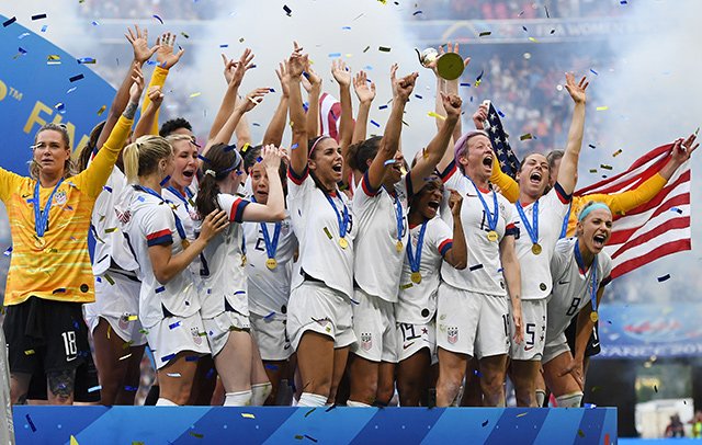 The victorious U.S. Women's National Team