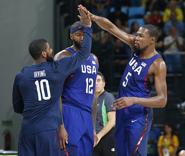 Kyrie Irving and Kevin Durant played together when they were teammates on Team USA during the 2016 Olympics