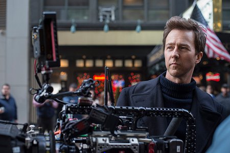 Edward Norton on the set of 'Motherless Brooklyn'
