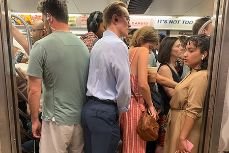 This is from the 2 train this morning when there are NO mass transit disruptions