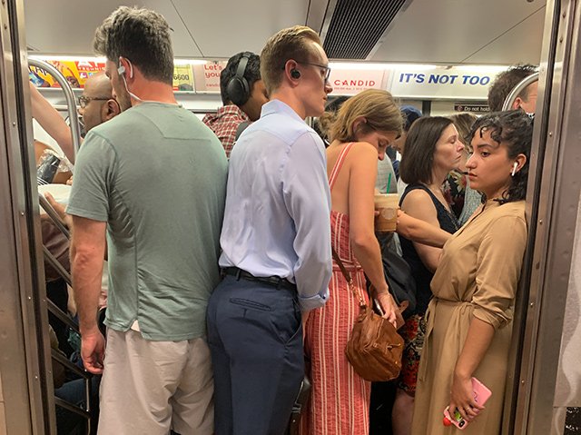 This is from the 2 train this morning when there are NO mass transit disruptions