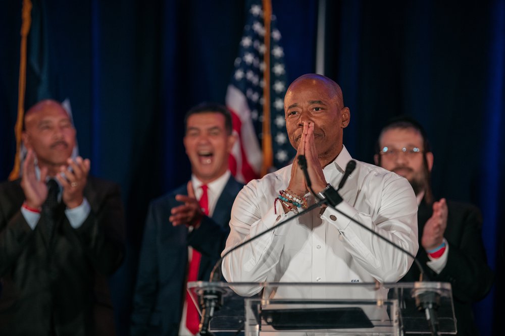 Eric Adams at his election night party.