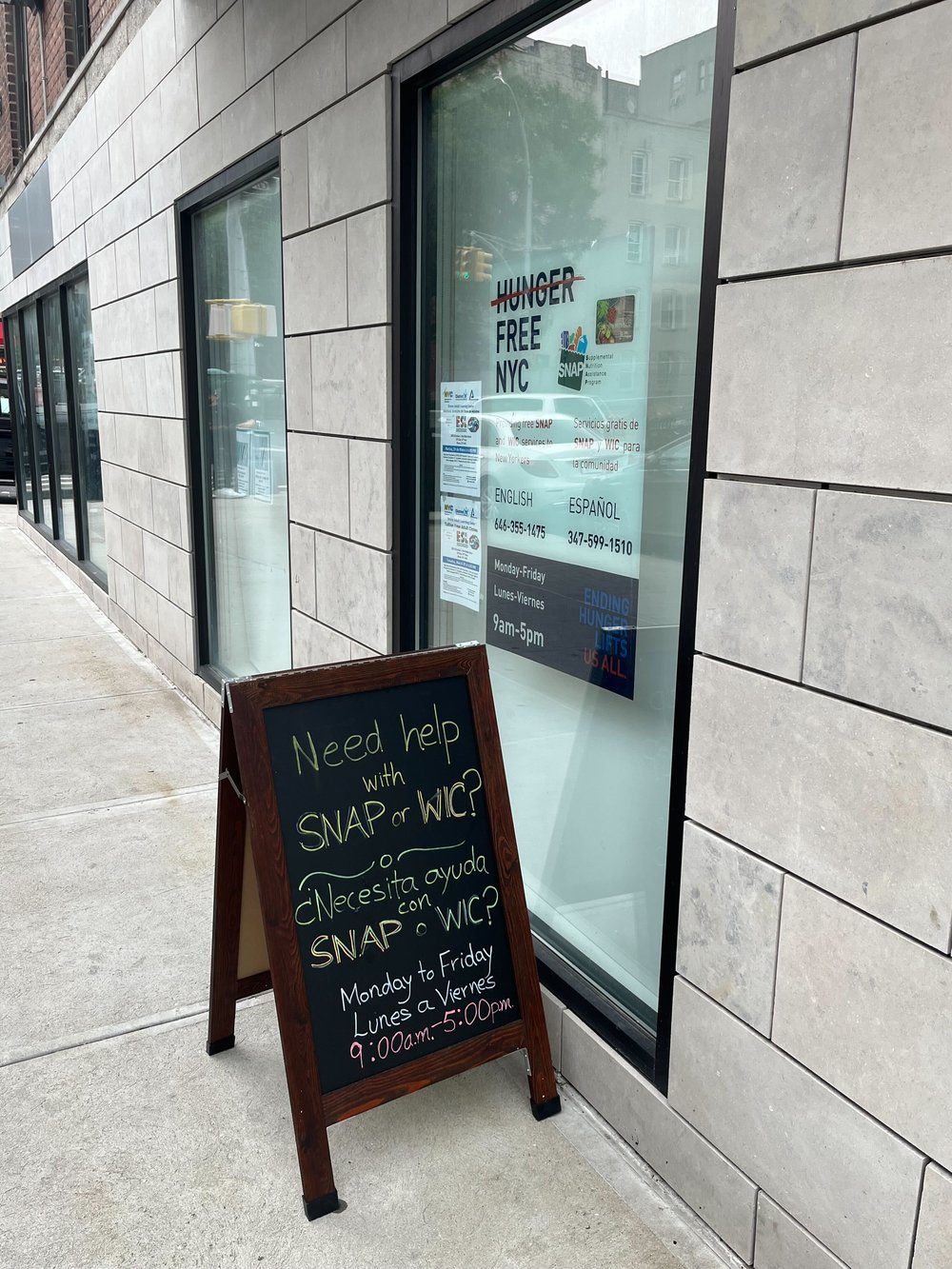 Outside Hunger Free America's office in the Bronx.