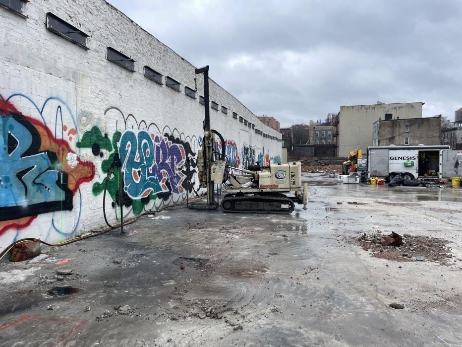 Contractors are injecting 40,000 gallons of remedial chemicals underground at 514 Union Street to contain and neutralize hazardous vapors resulting from legacy contamination in the groundwater and soil. Photo from DEC daily field report, Feb. 17, 2023