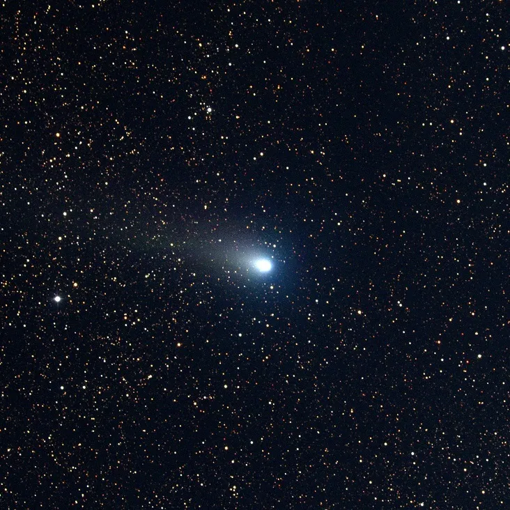 Comet Giacobini-Zinner is a small comet, roughly a mile in diameter with a short solar orbit of 6.6 years. The Draconid meteor shower was created from the comet's space debris.