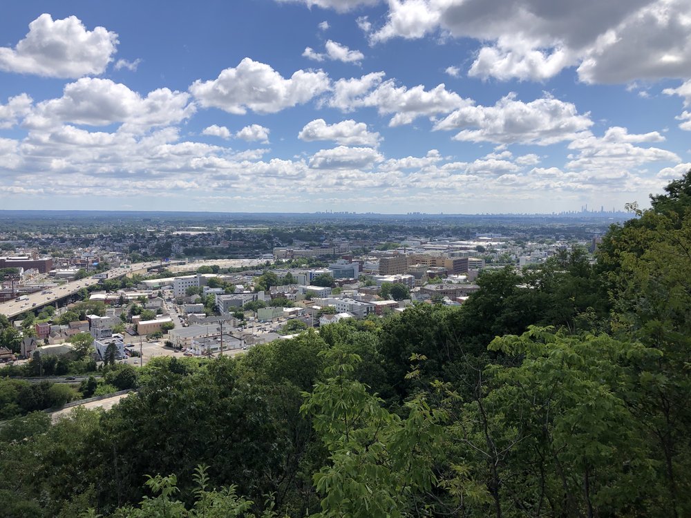 A view of New York City in the distance from Passaic County, New Jersey.