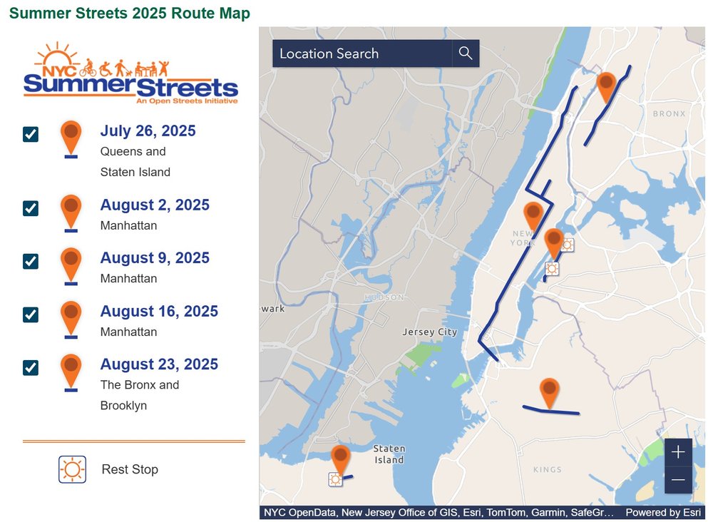 2025 summer open streets locations