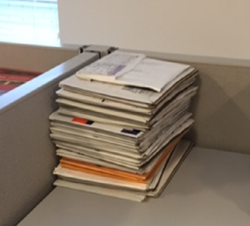 A pile of fingerprint files