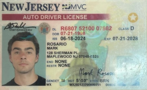 The fake ID federal prosecutors say Mangione used when he checked into a New York hostel.