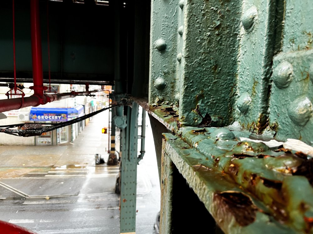 A cracked column in the Bronx.