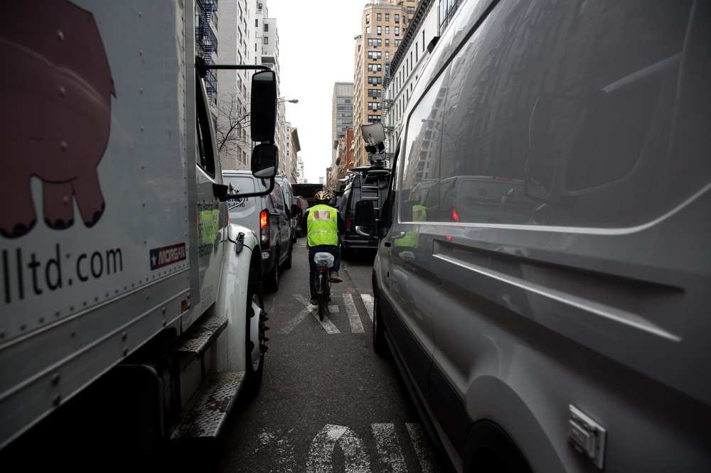 254841fc62018-02-14_heinsebikedigital-7-jpg.jpeg Yang navigates through traffic on the Upper East Side.<br/>