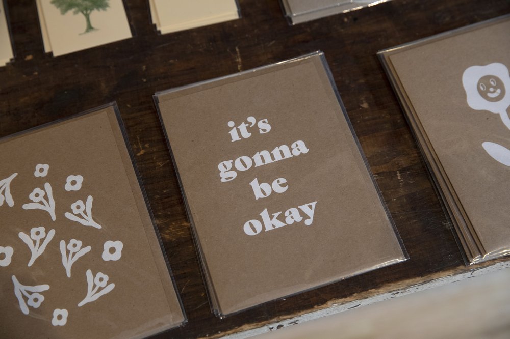 A greeting card that reads "It's gonna be okay."