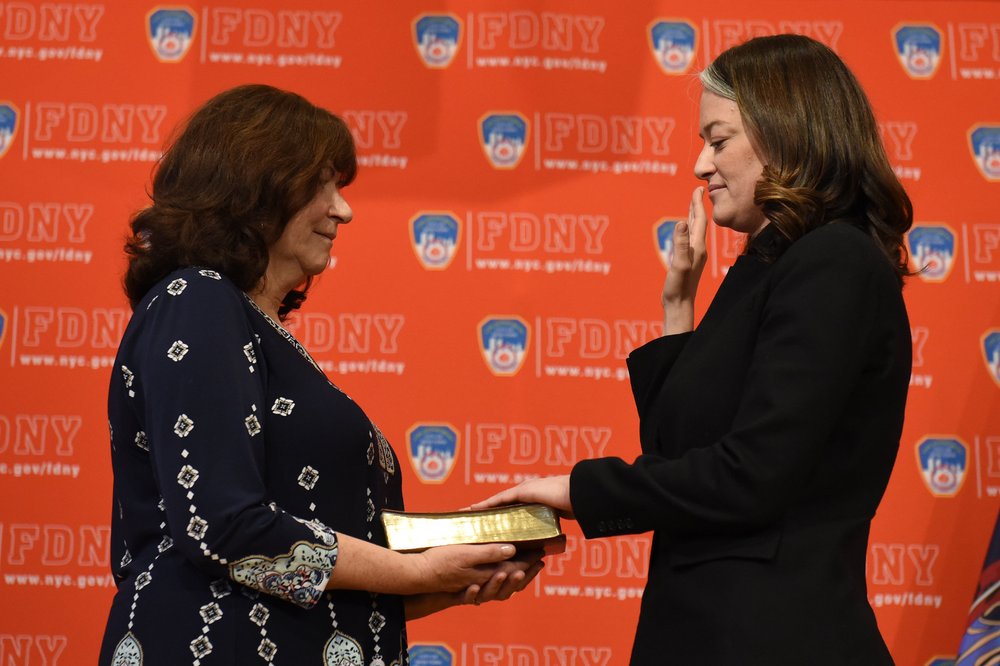 Laura Kavanaugh is sworn in as FDNY's First Deputy Commissioner, January, 2018