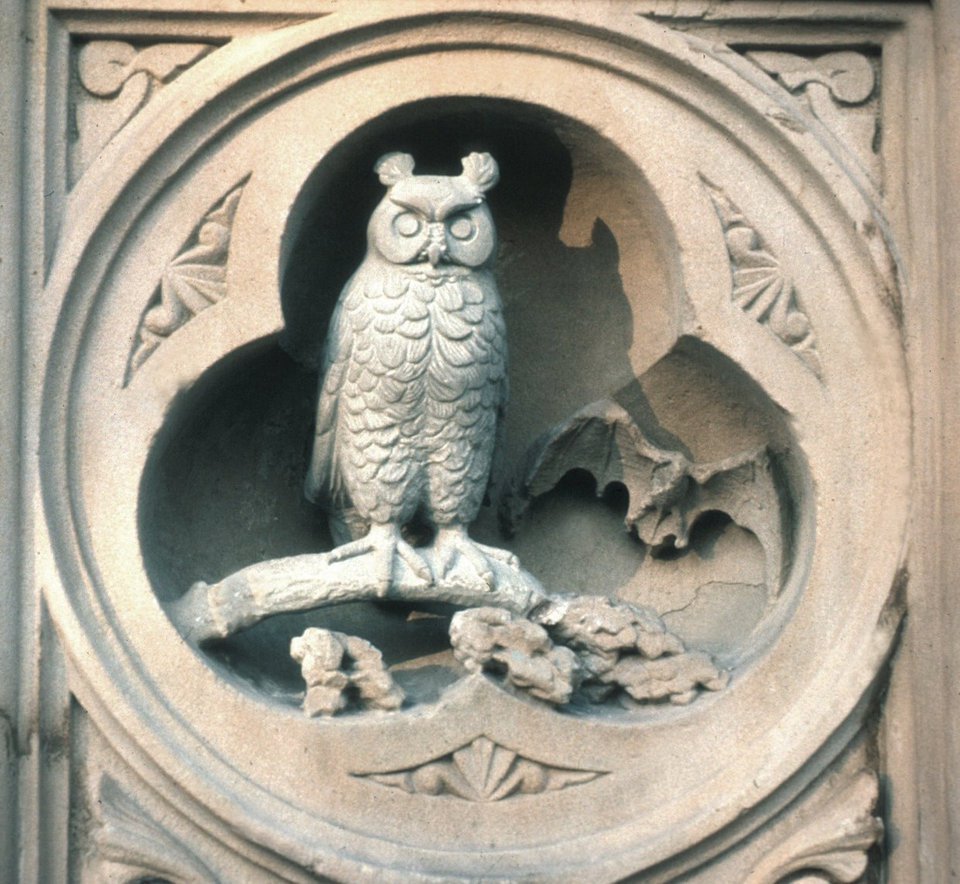 Bethesda Owl, present day. (Courtesy of the Central Park Conservancy)