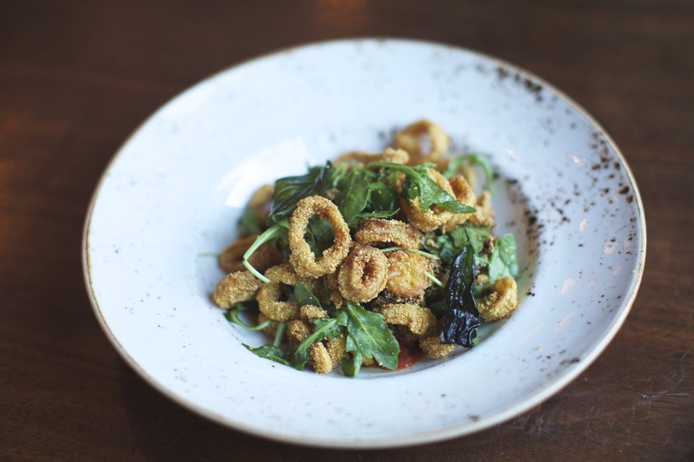 2fd88ad96.jpeg Crispy Calamari, Arugula, Marinara Fra Diavolo<br>