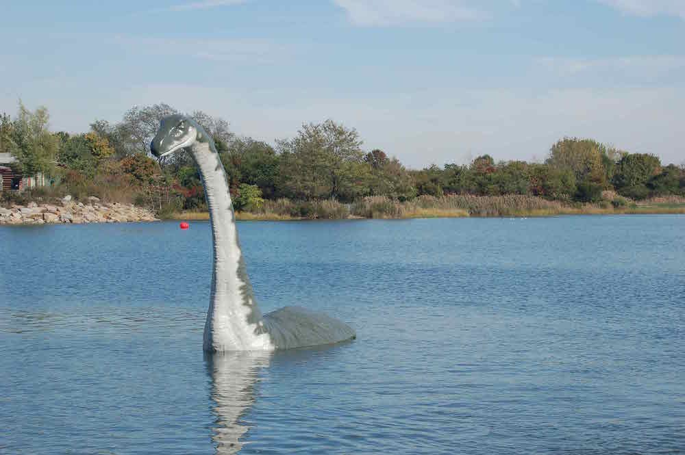 34cb6a9c329cameron-gainer_marine-park-2007-jpg.jpeg Cameron Gainer, Nessie, 2007, Marine Park, Brooklyn, NYC Parks. Cameron Gainer staged a replica of the mythic serpent in the salt marsh off of Marine Park. On the morning of April 19, 1934, British gynecologist Robert Kenneth Wilson supposedly shot a photograph of the Loch Ness Monster. The image quickly became the most iconic and recognized photo of the elusive serpent. It was not until 1994 that it was revealed as a hoax.<br/>