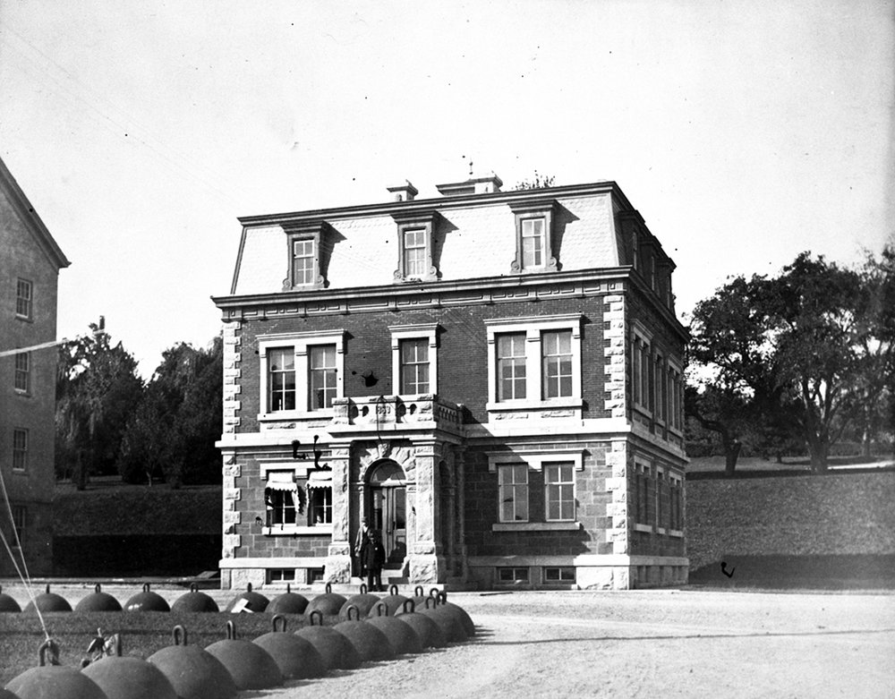 360e7ad62administrative-building-the-only-building-on-site-that-is-both-a-national-landmark-and-city-landmark-jpg.jpeg The original Lighthouse Depot Administrative Building, constructed in 1869, where superintendent, clerks and architects worked. It is the only building on site that is both a national and city landmark, because it was designed by famous treasury department architect Alfred B. Mullett who only has a few buildings left standing. (National Lighthouse Museum/National Archives)