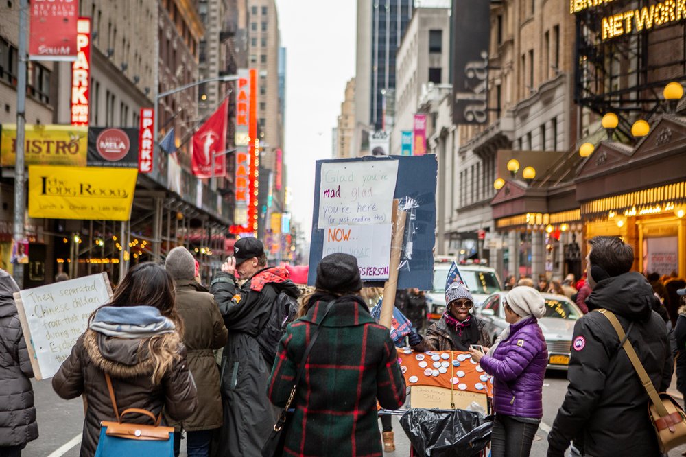 At the march in Midtown (<a href="https://www.gretchenrobinette.com/">Gretchen Robinette</a> / Gothamist)