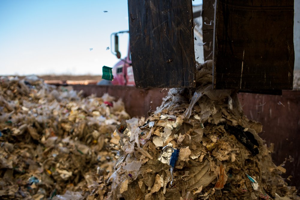 3b79dc76f032517compostdsny-16-jpg.jpeg Plastic bag waste after its trip through the DSNY's Tiger machine.</br>