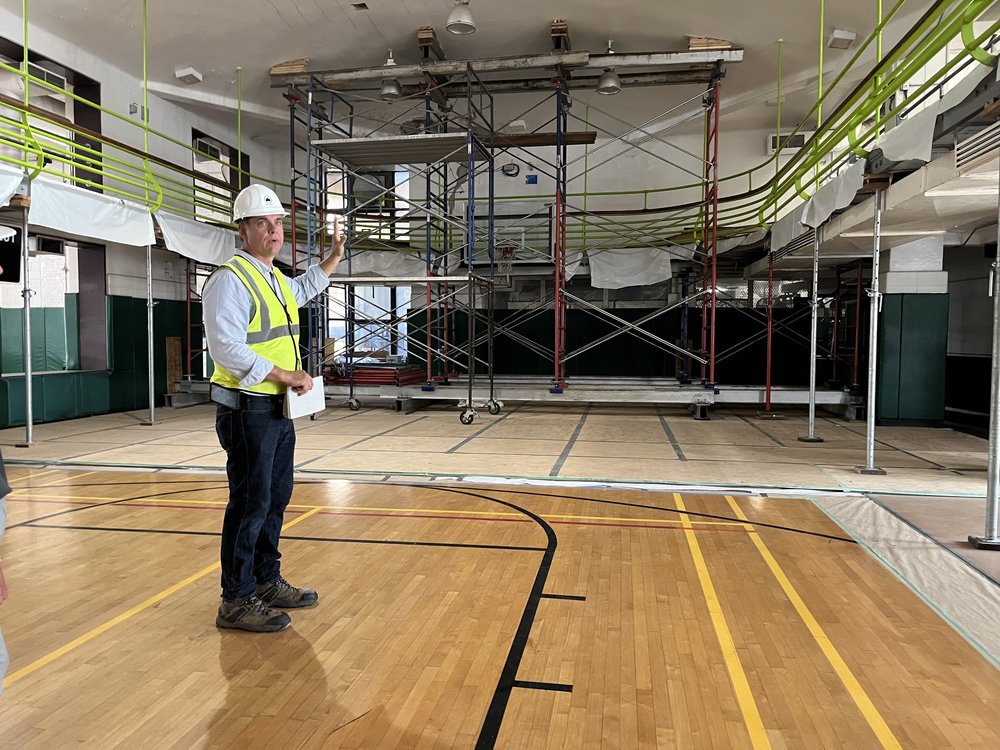 Benjamin Conable, deputy director of engineering at the parks department, explains how difficult it may be to fix the rec center.