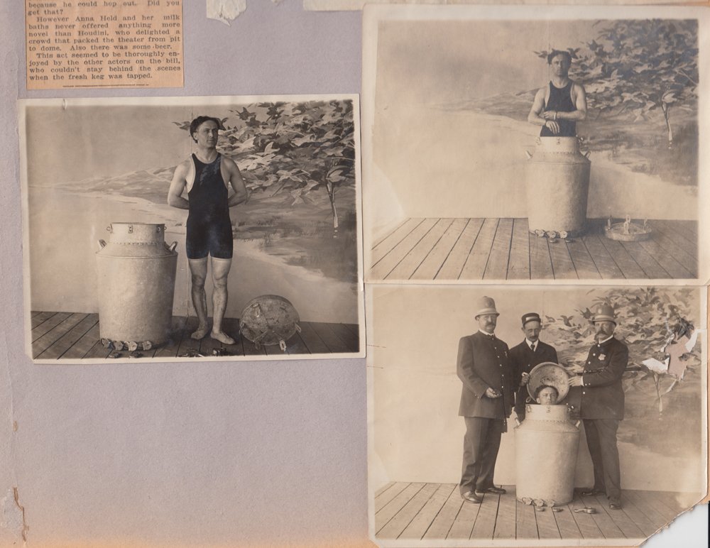 4196ff56b5-houdininmilkcan3photos-jpg.jpeg Houdini preparing to perform the Milk Can escape, ca. 1908. Reproduction. Copperfield Collection.
