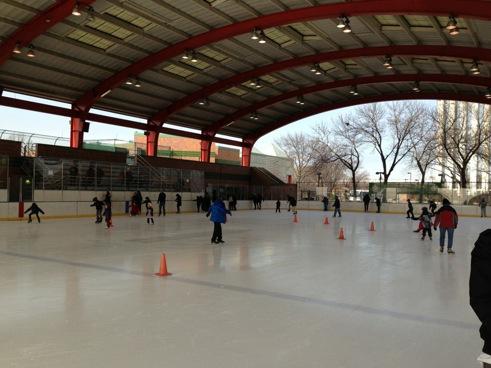 At Riverbank State Park ice rink
