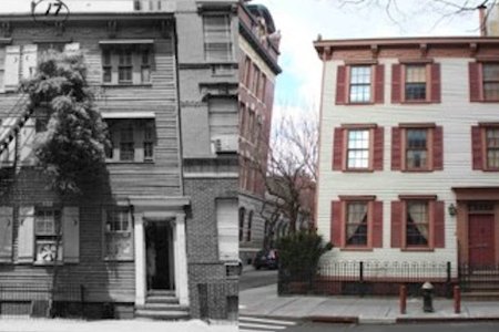 A wooden house located on 17 Grove Street, one of the many buildings in the GVSHP's new then and now map.