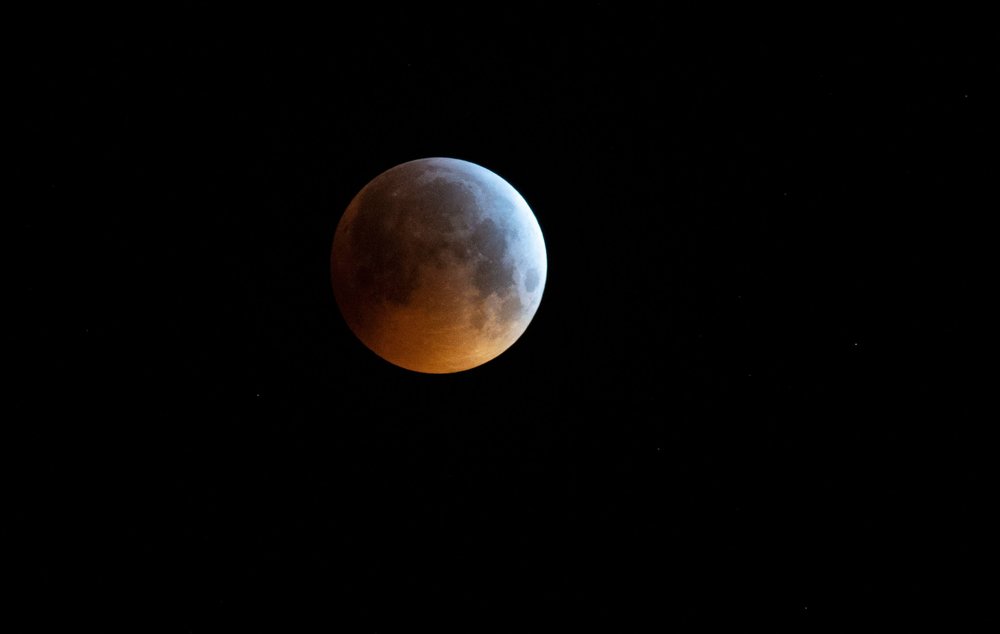 459ae4d44shutterstock_10069623b-jpg.jpeg Lunar eclipse at 11.43pm EST viewed from Brompton Regis, Exmoor National Park, Somerset, England (Shutterstock)