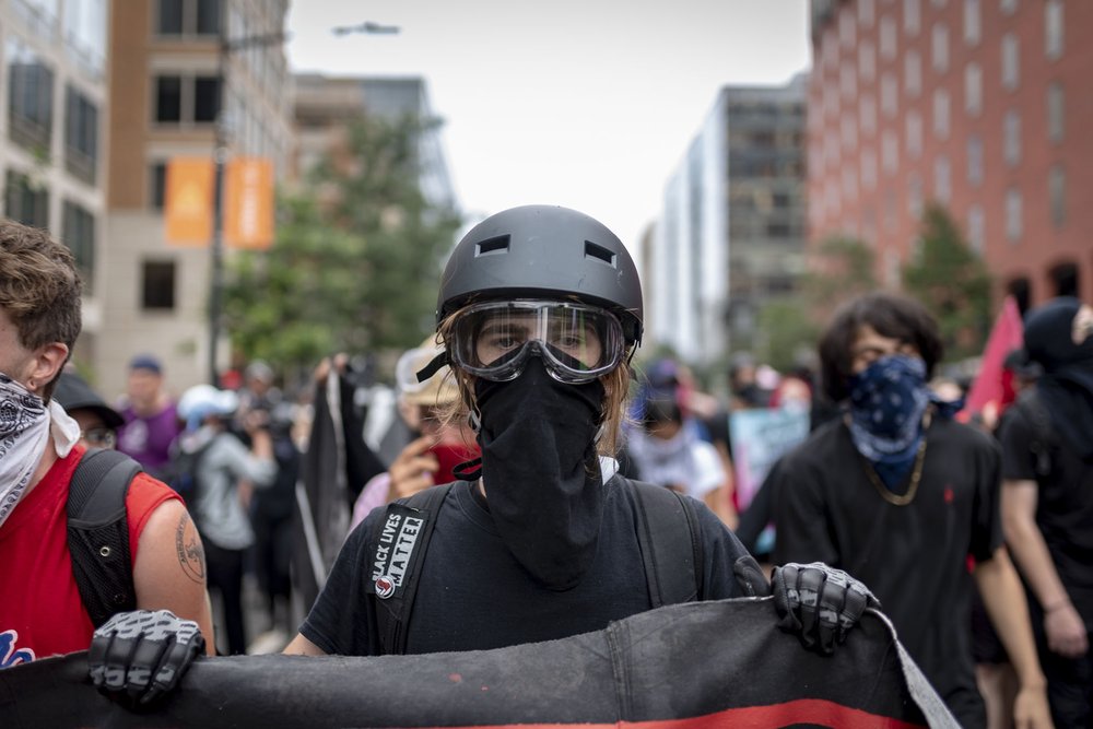 Counterprotesters, including Antifa, outnumbered the white nationalists<br>