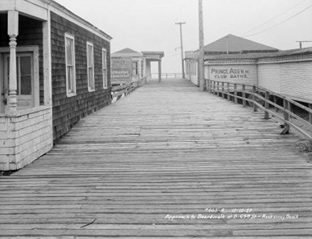 4NEWOLDROCK05.jpeg "Boardwalk, Beach 69th Street, Rockaway Beach. December 12, 1927."