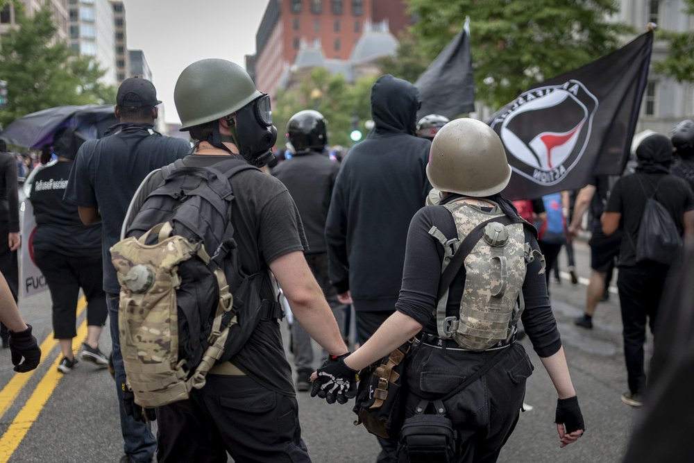 Counterprotesters outnumbered the white nationalists<br>