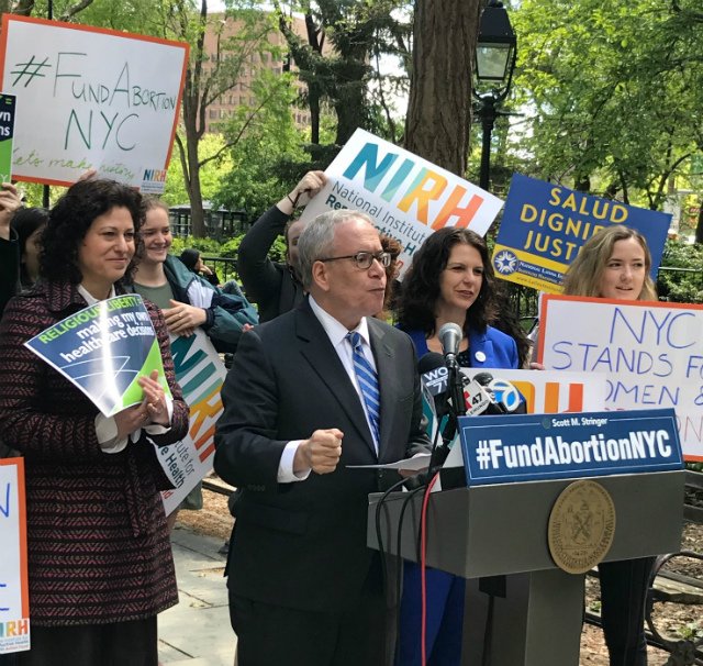 Comptroller Scott Stringer in City Hall Park on Wednesday