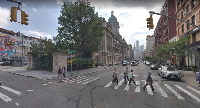 The intersection at Broome and Centre Streets, where the crash happened.