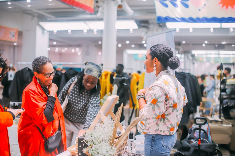 People at a craft fair