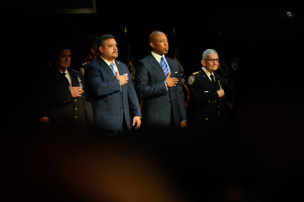 Mayor Adams and Commissioner Edward Caban.