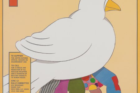 "March for Peace & Justice by Seymour Chwast," 1982 - This poster promotes a rally created to support the United Nations Special Session on Disarmament in NYC.