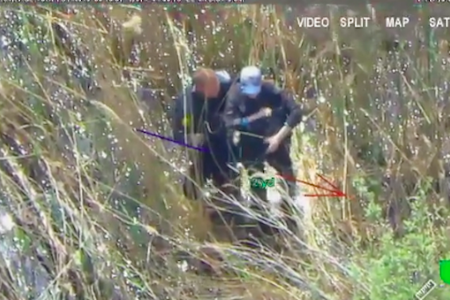 Officials search for Alfred Cutting, a man who was nearly taken by the Staten Island swamp.