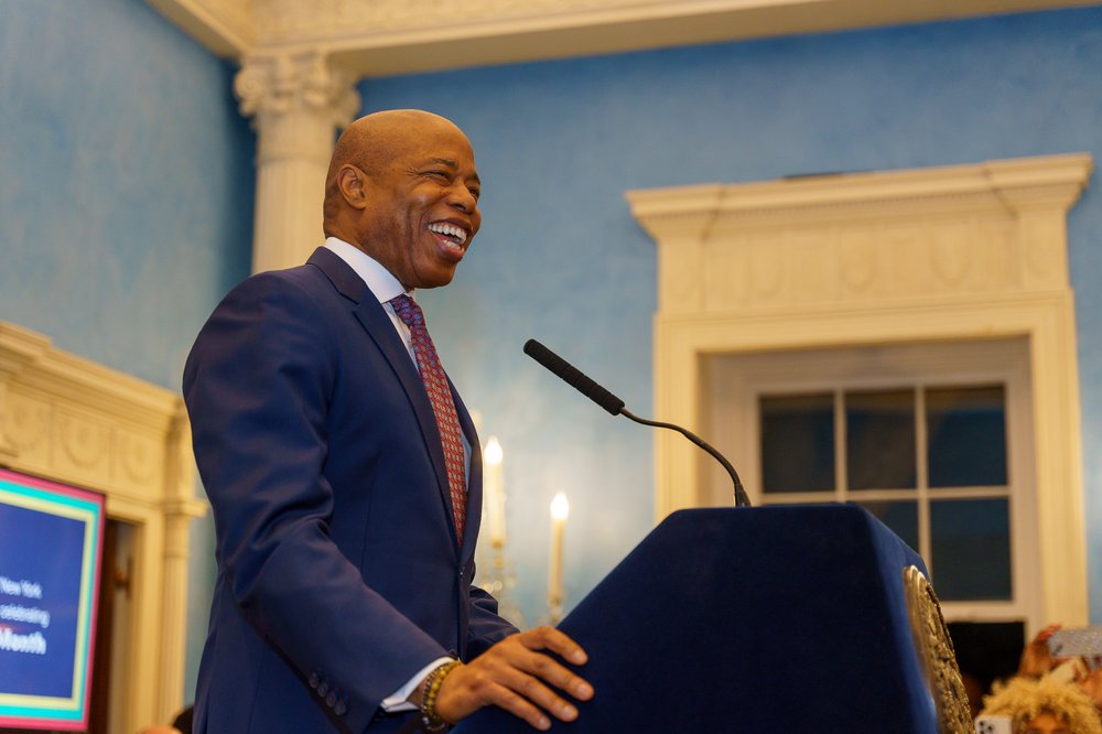 New York City Mayor Eric Adams hosts a reception celebrating Black History Month at Gracie Mansion.