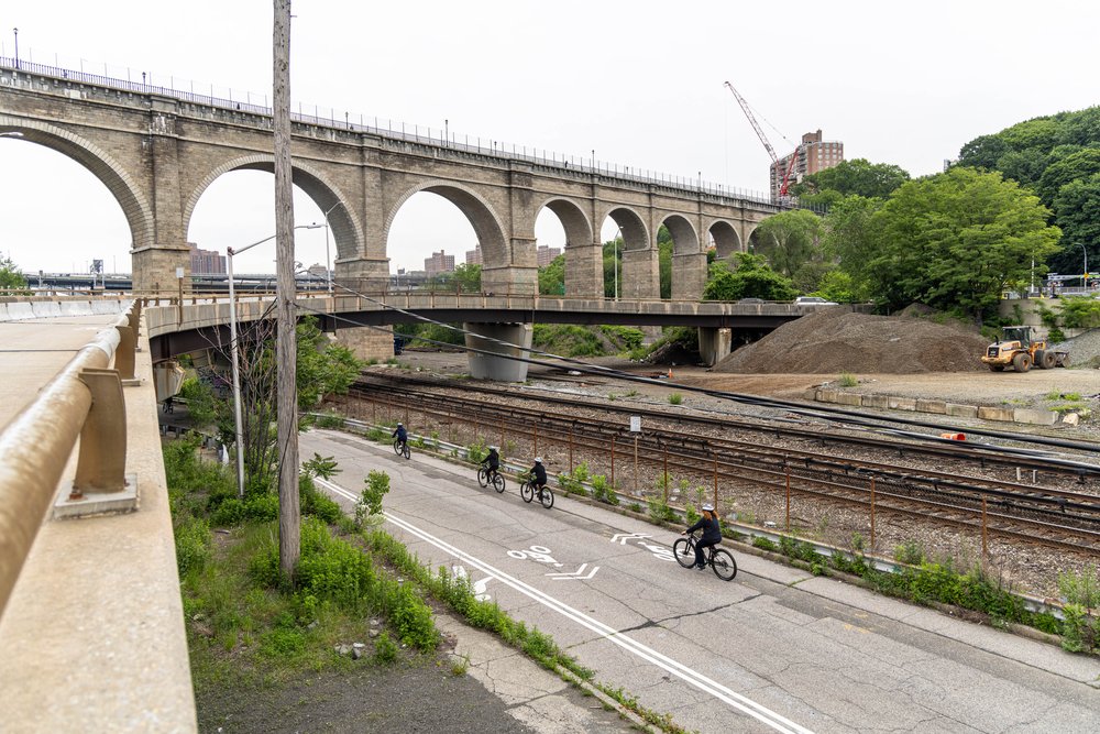 Part of the Harlem River Greenway in Highbridge.