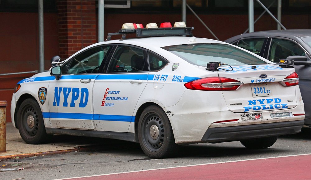 A photo of an NYPD cruiser