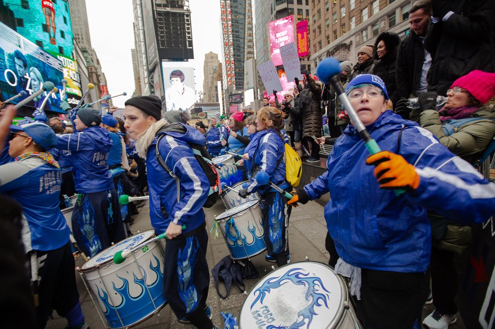 At the march in Midtown (<a href="https://www.gretchenrobinette.com/">Gretchen Robinette</a> / Gothamist)