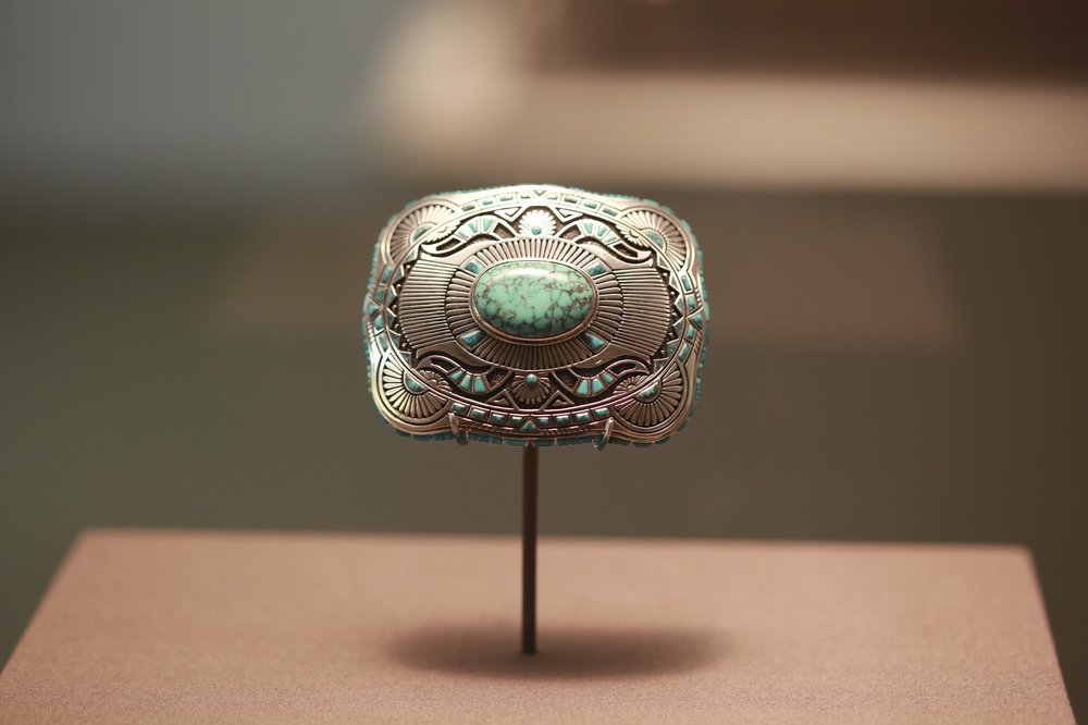 5686a8fae.jpeg Belt Buckle designed by Lee Yazzie<br/>