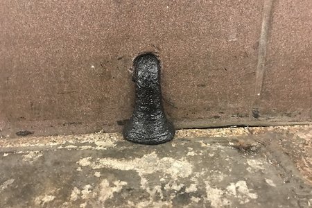 A truly dire-looking Blob, oozing on a subway platform on the 1 train.